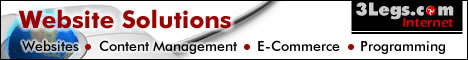 Custom Website Solutions from 3 Legs Ltd